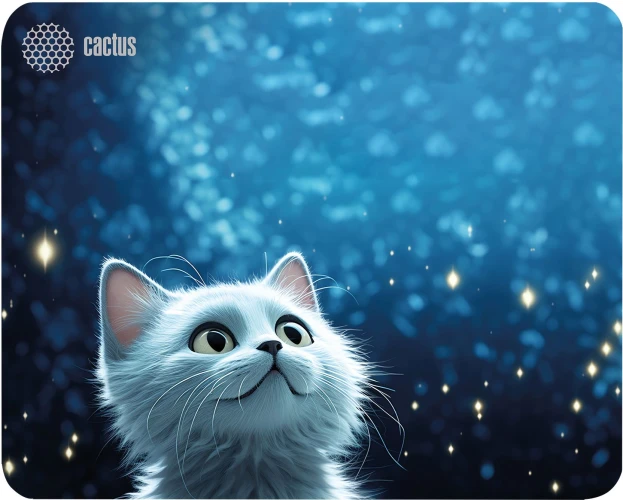 Коврик для мыши Cactus White Cat рисунок 300x250x3мм (CS-MP-D11M)