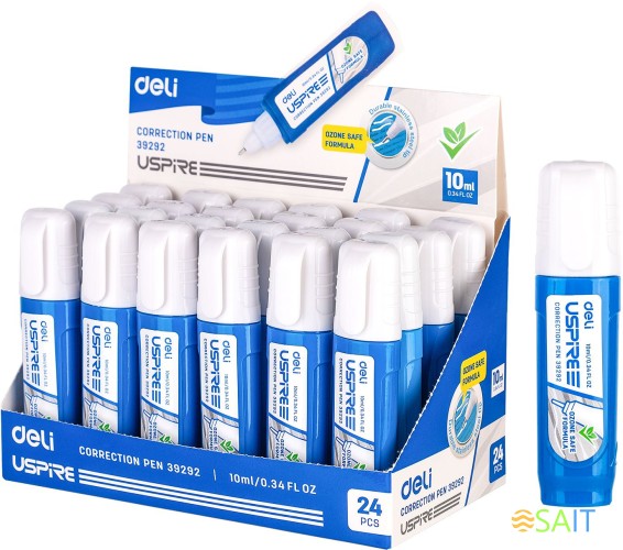 Ручка корректор Deli E39292 шариковый белый 10мл