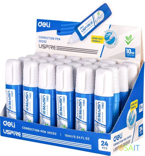 Ручка корректор Deli E39292 шариковый белый 10мл