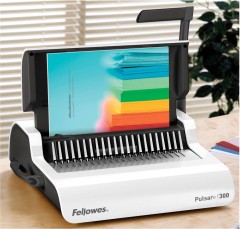 Переплетчик Fellowes PULSAR+ на пластиковую пружину, сшивает до 300 лст., перфорирует 20 лст. Fellowes PULSAR+