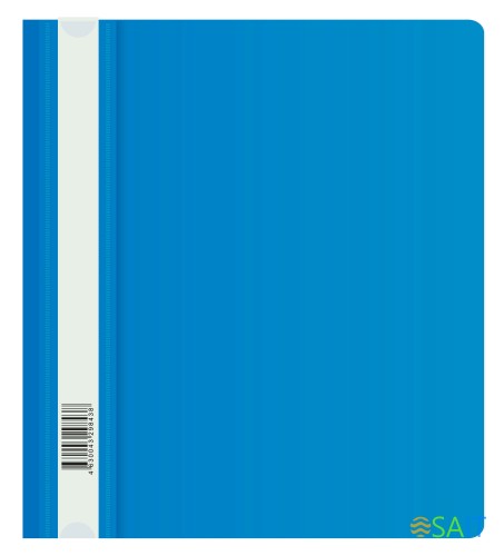 Папка-скоросшиватель Бюрократ Люкс -PSL20A5BLUE A5 прозрач.верх.лист пластик синий 0.14/0.18