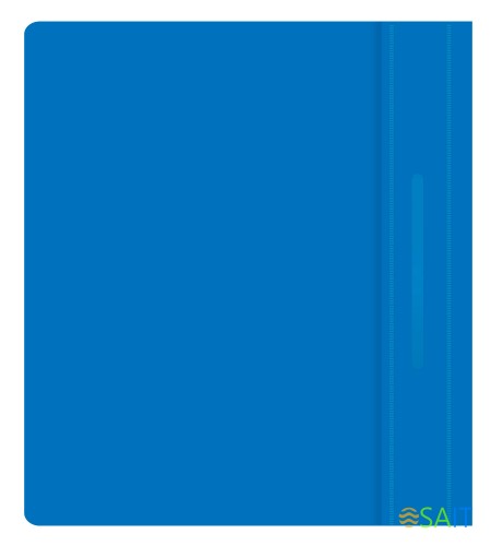 Папка-скоросшиватель Бюрократ Люкс -PSL20A5BLUE A5 прозрач.верх.лист пластик синий 0.14/0.18