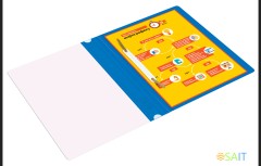 Папка-скоросшиватель Бюрократ Люкс -PSL20A5BLUE A5 прозрач.верх.лист пластик синий 0.14/0.18