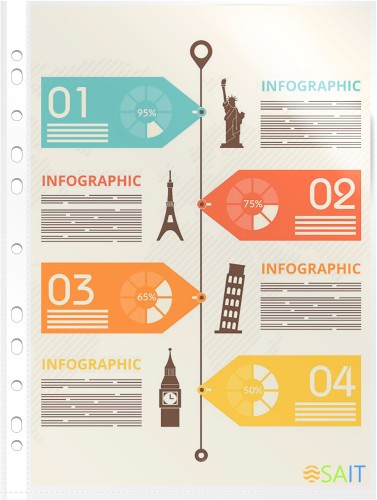 Папка-вкладыш Бюрократ СуперЛюкс -060G/25 глянцевые A4+ 60мкм (упак.:25шт)