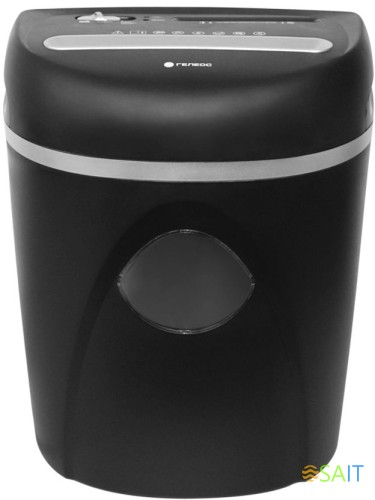 Шредер Heleos УП23-4 черный/серебристый (секр.P-4) фрагменты 13лист. 23лтр. скрепки скобы пл.карты CD