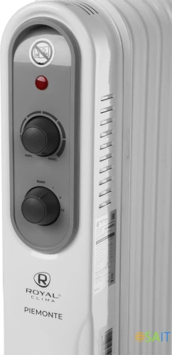 Радиатор масляный Royal Clima PIEMONTE ROR-P5-1000M 1000Вт белый/серый