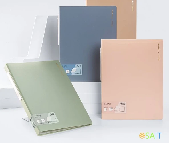 Папка с 40 прозр.вклад. Deli Nusign NS168 A4 пластик ассорти