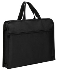 Папка-портфель Deli 63753BLACK 2 отдел. A4 текстиль черный