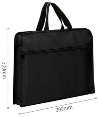 Папка-портфель Deli 63753BLACK 2 отдел. A4 текстиль черный