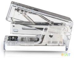 Степлер мини Deli ENS083F Nusign 24/6 26/6 (12листов) прозрачный 100скоб металл/пластик