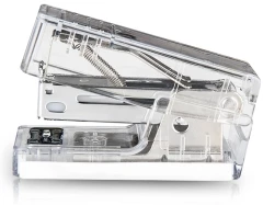 Степлер мини Deli ENS083F Nusign 24/6 26/6 (12листов) прозрачный 100скоб металл/пластик