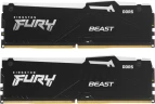 Память DDR5 2x16GB 6400MHz Kingston KF564C32BBEAK2-32 Fury Beast RGB RTL Gaming PC5-51200 CL32 DIMM 288-pin 1.4В kit single rank с радиатором Ret