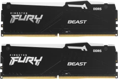 Память DDR5 2x16GB 6400MHz Kingston KF564C32BBEAK2-32 Fury Beast RGB RTL Gaming PC5-51200 CL32 DIMM 288-pin 1.4В kit single rank с радиатором Ret