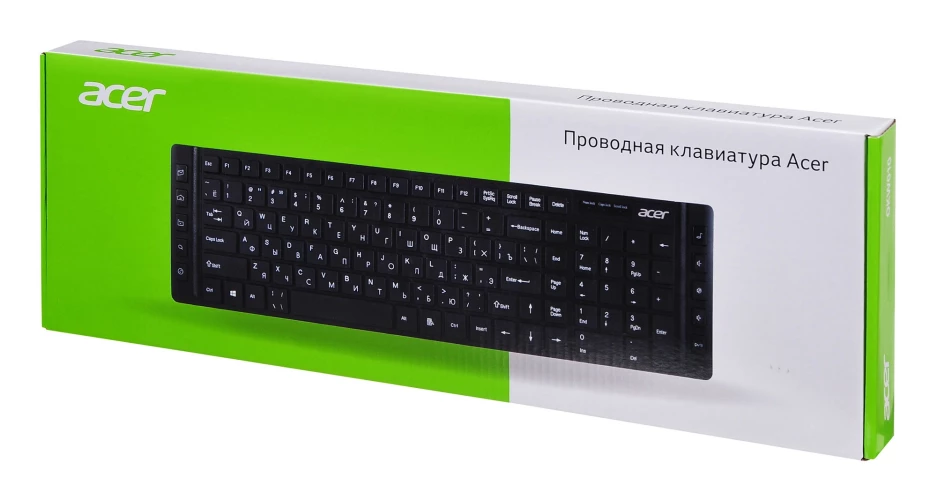 Клавиатура Acer OKW010 черный USB slim Multimedia (ZL.KBDEE.002)