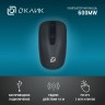 Мышь Оклик 600MW черный оптическая 1600dpi беспров. USB 4but (1487915)