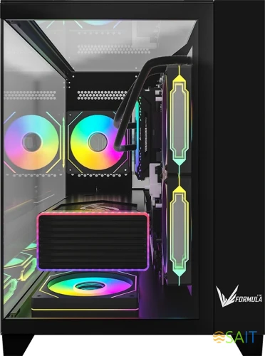 Корпус Formula Crystal Z9ML Floe черный без БП mATX 1xUSB3.0 1xUSB3.1 audio bott PSU