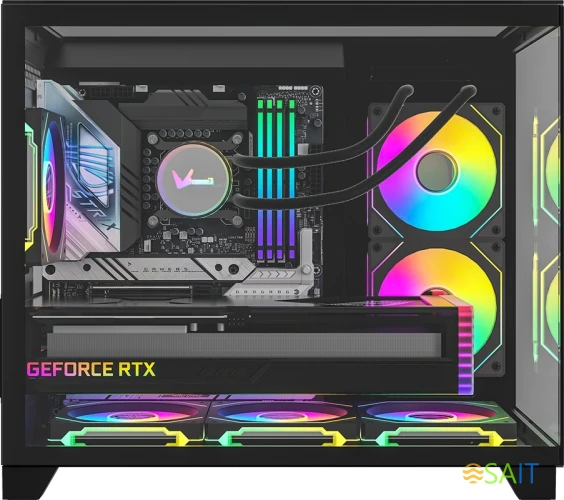 Корпус Formula Crystal Z9ML Floe черный без БП mATX 1xUSB3.0 1xUSB3.1 audio bott PSU