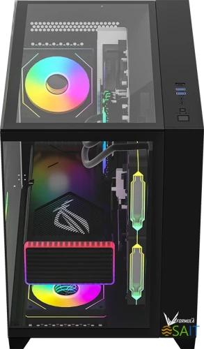 Корпус Formula Crystal Z9ML Floe черный без БП mATX 1xUSB3.0 1xUSB3.1 audio bott PSU