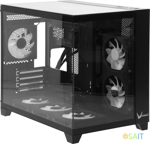 Корпус Formula Crystal Z9ML Floe черный без БП mATX 1xUSB3.0 1xUSB3.1 audio bott PSU