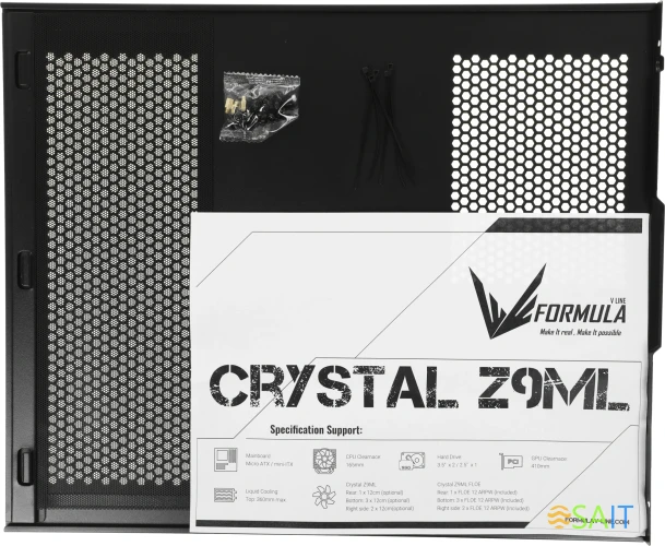 Корпус Formula Crystal Z9ML Floe черный без БП mATX 1xUSB3.0 1xUSB3.1 audio bott PSU