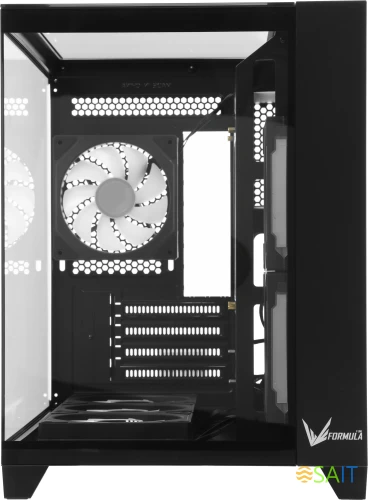 Корпус Formula Crystal Z9ML Floe черный без БП mATX 1xUSB3.0 1xUSB3.1 audio bott PSU