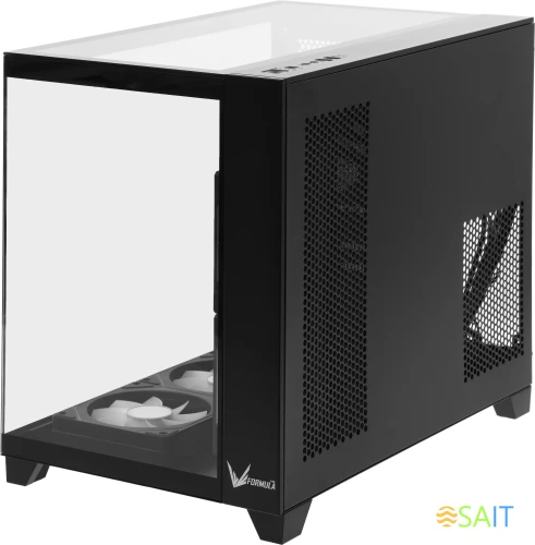 Корпус Formula Crystal Z9ML Floe черный без БП mATX 1xUSB3.0 1xUSB3.1 audio bott PSU