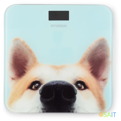 Весы напольные электронные Hyundai H-BS03680 макс.180кг голубой