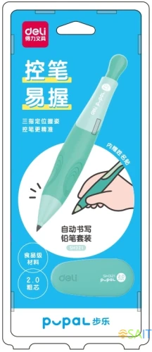 Карандаш мех. Deli SH321green Pupal 2.0мм зеленый блистер