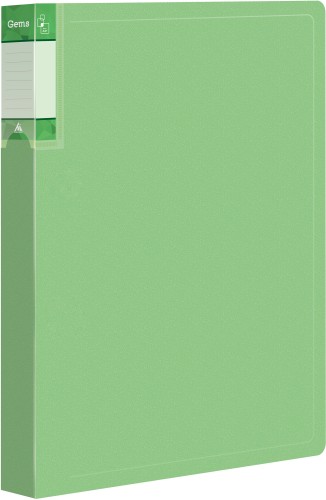 Папка с 20 прозр.вклад. Бюрократ Gems GEM20GRN A4 пластик 0.7мм торц.карм с бум. встав зеленый турмалин