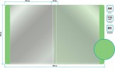 Папка с 20 прозр.вклад. Бюрократ Gems GEM20GRN A4 пластик 0.7мм торц.карм с бум. встав зеленый турмалин