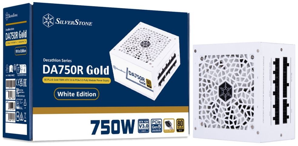 Блок питания Silverstone ATX 750W Decathlon DA750R 80+ gold (20+4pin) APFC 120mm fan 8xSATA Cab Manag RTL
