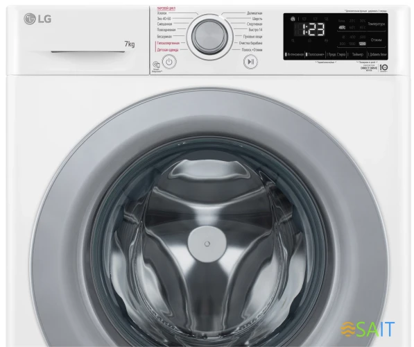 Стиральная машина LG F2V3HS4W класс: A загр.фронтальная макс.:7кг белый инвертор