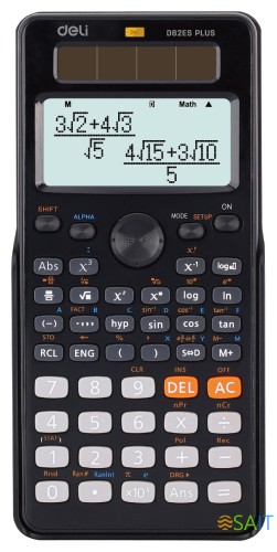 Калькулятор научный Deli ED82ES черный 10+2-разр.