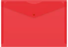 Конверт на кнопке Бюрократ Economy -PK100RED A4 пластик 0.10мм красный