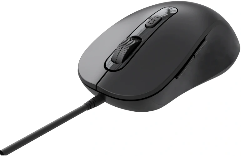 Мышь Оклик 211M черный оптическая 2400dpi USB для ноутбука 6but