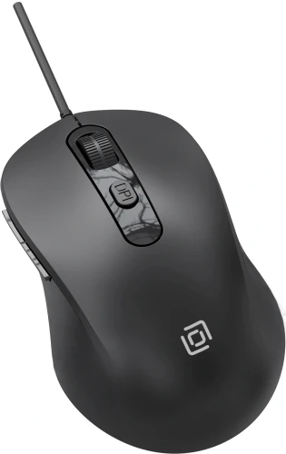 Мышь Оклик 211M черный оптическая 2400dpi USB для ноутбука 6but