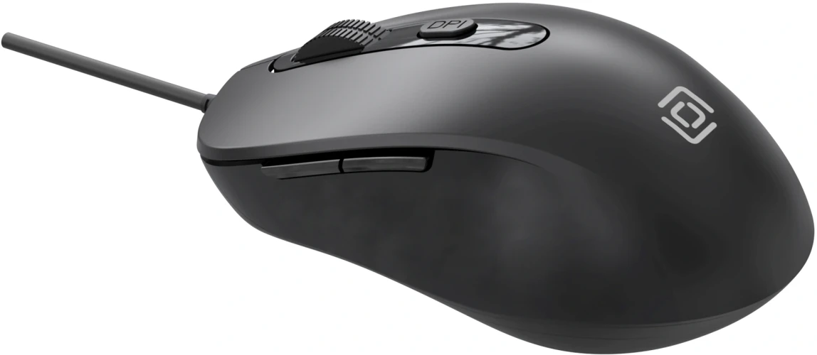 Мышь Оклик 211M черный оптическая 2400dpi USB для ноутбука 6but