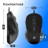 Мышь Оклик 211M черный оптическая 2400dpi USB для ноутбука 6but