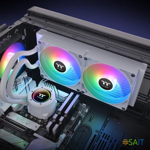 Система водяного охлаждения Thermaltake TH280 V2 Snow ARGB Soc-AM5/AM4/1200/1700/1851 белый 4-pin 34.7dB Al+Cu Ret (CL-W377-PL14SW-A)