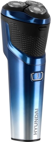 Бритва роторная Hyundai H-SH8089 реж.эл.:3 питан.:аккум. голубой/черный