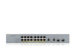 Коммутатор Zyxel GS1350-18HP-EU0101F (L2) 16x1Гбит/с 2xКомбо(1000BASE-T/SFP) 16PoE+ 250W управляемый