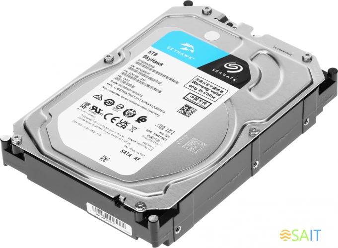 Жесткий диск Seagate SATA-III 6TB ST6000VX009 Surveillance Skyhawk 4KN (5400rpm) 256Mb 3.5"