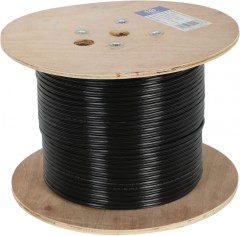 Кабель сетевой Ningbo 1Гбит/с UTP 4 пары cat.5E solid 0.5мм CCA molded 305м серый outdoor стальной трос