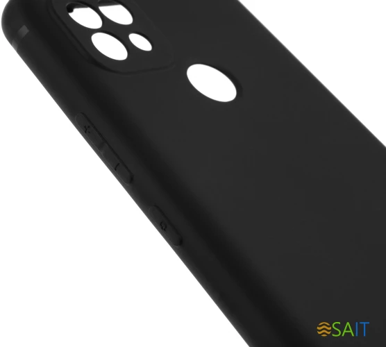 Чехол (клип-кейс) BoraSCO для Realme C21 черный (матовый) (40041)