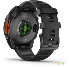 Смарт-часы Garmin Fenix 8 47мм 1.4&quot; AMOLED корп.серый рем.черный разм.брасл.:125-208мм (010-02904-00)