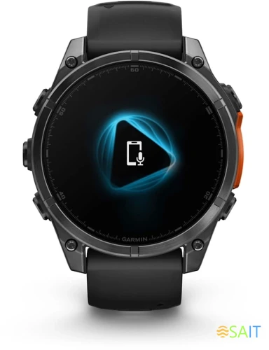 Смарт-часы Garmin Fenix 8 47мм 1.4" AMOLED корп.серый рем.черный разм.брасл.:125-208мм (010-02904-00)