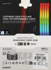 Память DDR4 16GB 3600MHz Kingston KF436C16RB12A/16 Fury Renegade RGB RTL Gaming PC4-28800 CL16 DIMM 288-pin 1.35В dual rank с радиатором Ret