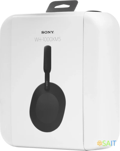 Гарнитура мониторные Sony WH-1000XM5 1.2м черный беспроводные bluetooth оголовье (WH-1000XM5/B)