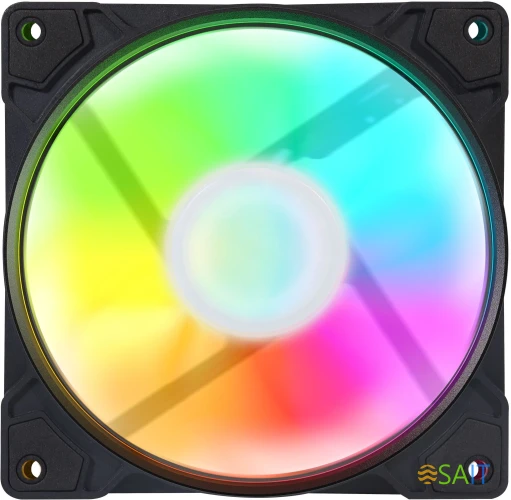 Вентилятор для корпуса GMNG GG-CF120FRGB1-PWMBK RGB 120х120x25 черный 4-pin 28дБ Ret