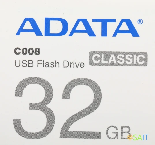 Флеш Диск A-Data 32Gb Classic C008 AC008-32G-RWE USB2.0 белый/синий